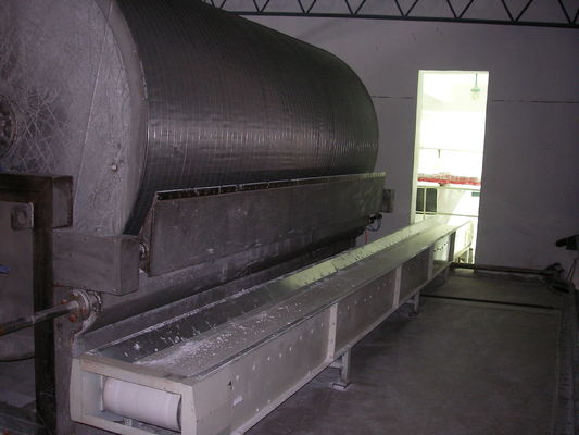 SS304 रोटरी वैक्यूम शकरकंद स्टार्च मशीन फ़िल्टर स्टार्च डिवाटरिंग मशीन
